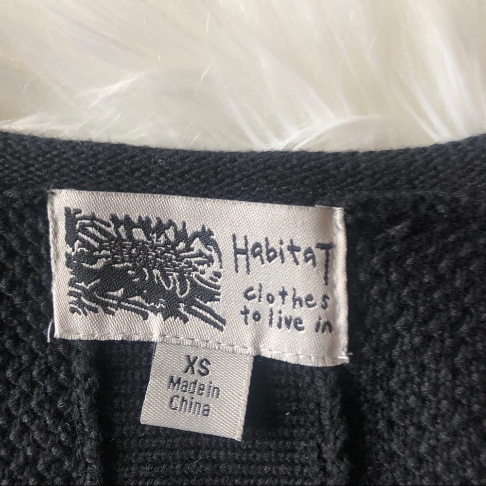 Habitat Black Open Cardigan Sweater Size XS - Picture 3 of 4